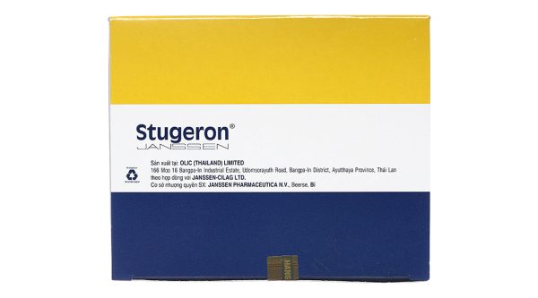 Stugeron 25mg trị rối loạn tuần hoàn não, say tàu xe (25 vỉ x 10 viên)
