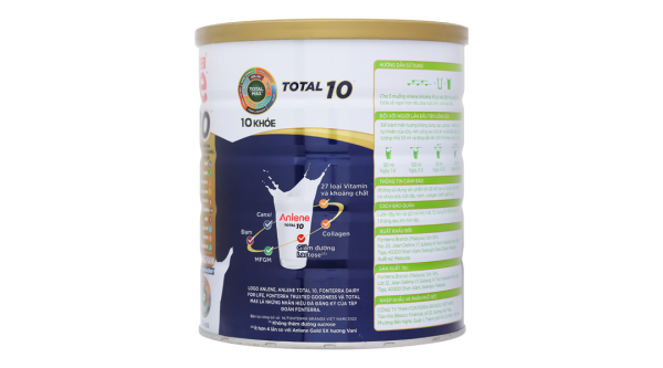 Sữa bột Anlene Total 10 bổ sung dưỡng chất cho người trên 40 tuổi hương vani (800g)