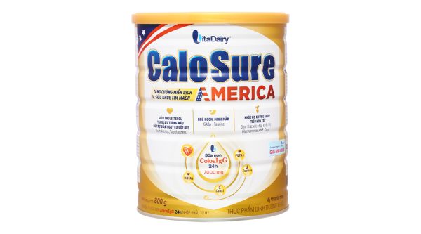 Sữa bột CaloSure America tăng cường miễn dịch và sức khỏe tim mạch (800g)