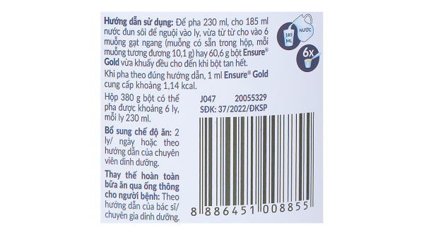 Sữa bột Ensure Gold Strengthpro phục hồi và tăng cường sức khỏe hương vani (380g)