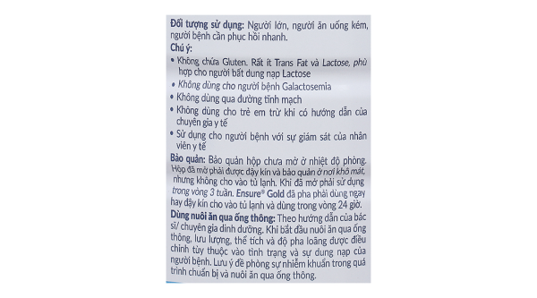 Sữa bột Ensure Gold Strengthpro tăng cường sức khỏe hương vani ít ngọt (800g)