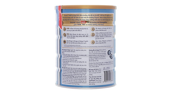 Sữa bột Ensure Gold Strengthpro tăng cường sức khỏe hương vani ít ngọt (800g)