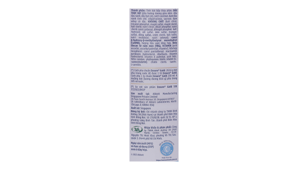 Sữa bột Ensure Gold Strengthpro tăng cường sức khỏe hương vani ít ngọt (800g)