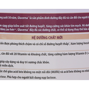Sữa bột Glucerna bổ sung dinh dưỡng cho người tiểu đường hương vani (380g)