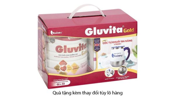 Sữa bột Gluvita Gold bổ sung dinh dưỡng cho người đái tháo đường (900g)