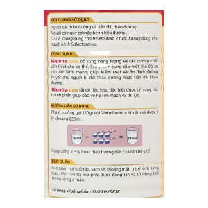 Sữa bột Gluvita Gold bổ sung dinh dưỡng cho người đái tháo đường (900g)