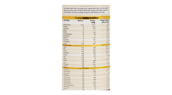 Sữa bột Nepro 1 Gold cho người bệnh thận tăng ure máu, dùng được cho đái tháo đường (400g)