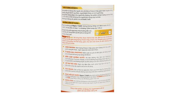 Sữa bột Nepro 1 Gold cho người bệnh thận tăng ure máu, dùng được cho đái tháo đường (400g)