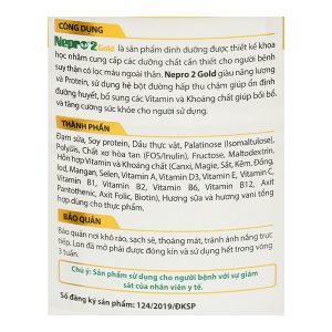 Sữa bột Nepro 2 Gold cho người bệnh thận có lọc máu, dùng được cho đái tháo đường (400g)