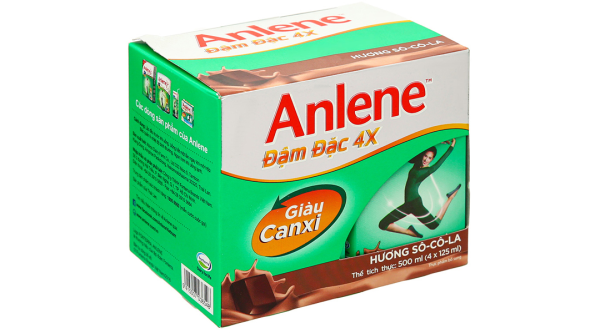 Sữa bột pha sẵn Anlene đậm đặc 4x cho người từ 19 tuổi hương socola (125ml)