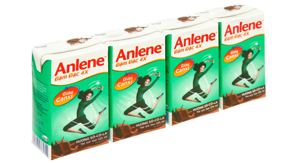 Sữa bột pha sẵn Anlene đậm đặc 4x cho người từ 19 tuổi hương socola (125ml)