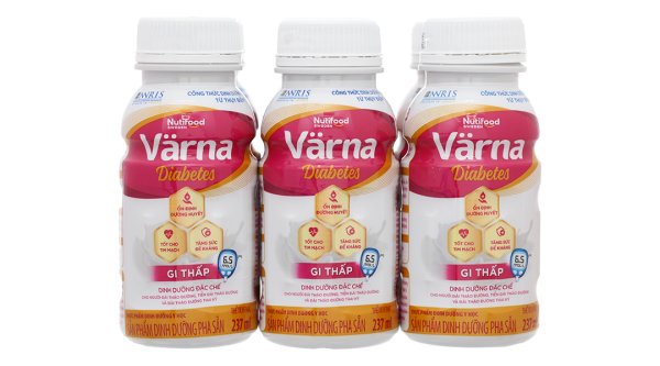 Sữa bột pha sẵn Nutifood Varna Diabetes dành cho người đái tháo đường (6 chai x 237ml)