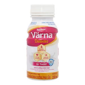 Sữa bột pha sẵn Nutifood Varna Diabetes dành cho người đái tháo đường (6 chai x 237ml)