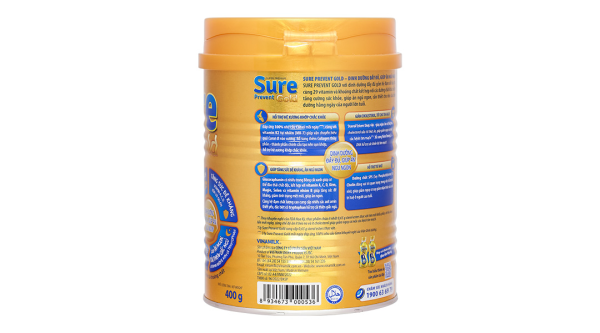 Sữa bột Vinamilk Sure Prevent Gold giúp tăng cường, hồi phục sức khỏe (400g)