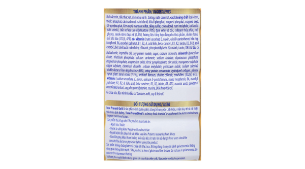 Sữa bột Vinamilk Sure Prevent Gold giúp tăng cường, hồi phục sức khỏe (900g)