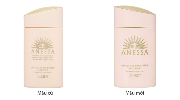 Sữa chống nắng Anessa Mild Milk SPF50+/PA++++ dịu nhẹ cho da nhạy cảm chai 60ml