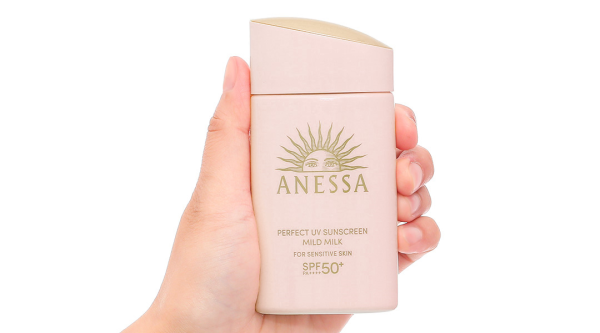 Sữa chống nắng Anessa Mild Milk SPF50+/PA++++ dịu nhẹ cho da nhạy cảm chai 60ml