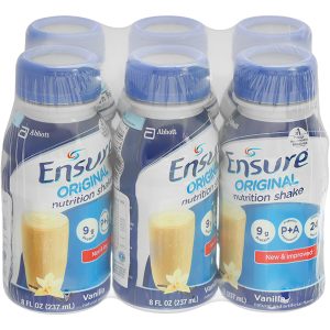 Sữa bột pha sẵn Ensure Original bổ sung dinh dưỡng đầy đủ hương vani (6 chai x 237ml)