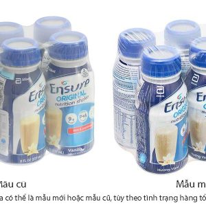 Sữa bột pha sẵn Ensure Original bổ sung dinh dưỡng đầy đủ hương vani (6 chai x 237ml)