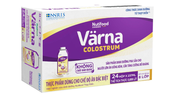 Sữa bột pha sẵn Varna Colostrum bổ sung dinh dưỡng, tăng đề kháng (24 chai x 237ml)