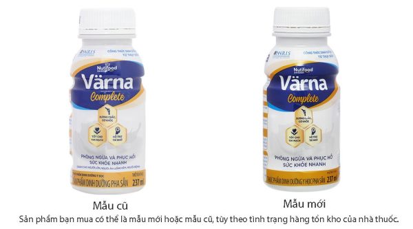 Sữa bột pha sẵn Nutifood Varna Complete giúp bổ sung dinh dưỡng (6 chai x 237ml)
