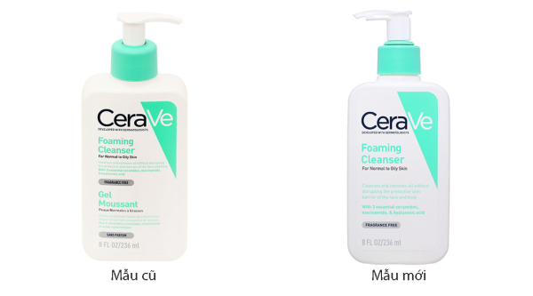 Sữa rửa mặt CeraVe Foaming Cleanser làm sạch sâu cho da dầu chai 236ml