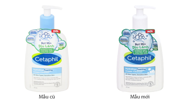 Sữa rửa mặt Cetaphil Hydrating Foaming Cream Cleanser tạo bọt dịu lành chai 473ml