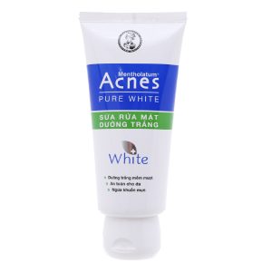 Sữa rửa mặt Acnes Pure White dưỡng da trắng sáng, ngừa mụn tuýp 100g