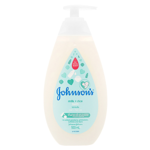 Sữa tắm Johnson's Baby milk & rice nhẹ dịu cho da bé chai 500ml