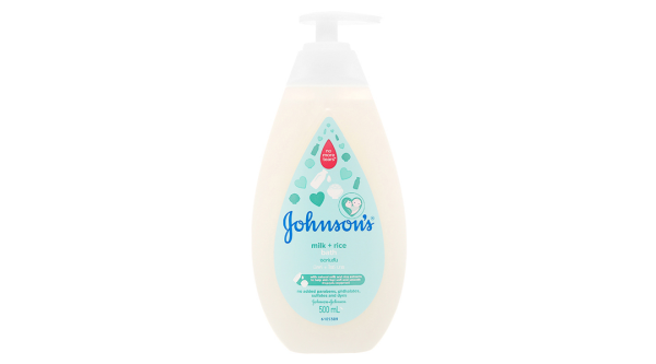 Sữa tắm Johnson's Baby milk & rice nhẹ dịu cho da bé chai 500ml