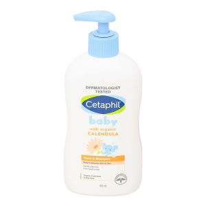 Sữa tắm gội cho bé Cetaphil chiết xuất hoa cúc hữu cơ chai 400ml
