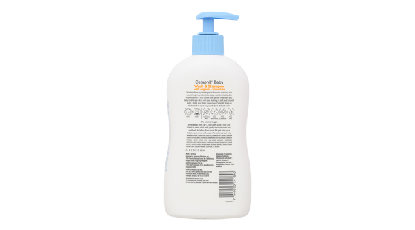 Sữa tắm gội cho bé Cetaphil chiết xuất hoa cúc hữu cơ chai 400ml