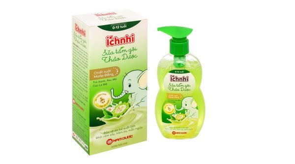 Sữa tắm gội Thảo Dược Ích Nhi giảm hăm da, rôm sảy cho bé chai 200ml