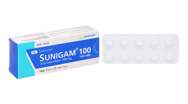 Sunigam 100 giúp giảm đau, kháng viêm (3 vỉ x 10 viên)