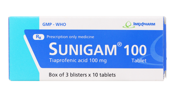Sunigam 100 giúp giảm đau, kháng viêm (3 vỉ x 10 viên)