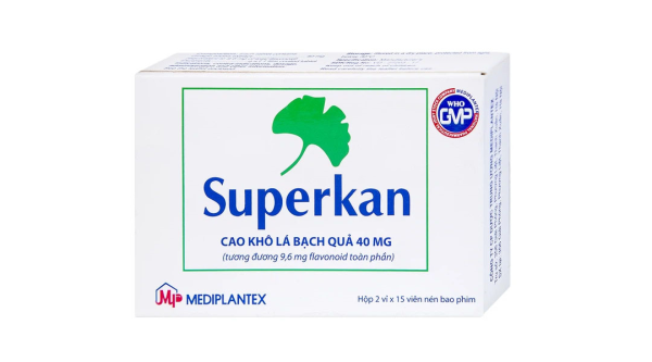 Superkan 40mg trị mất trí nhớ ngắn hạn (2 vỉ x 15 viên)