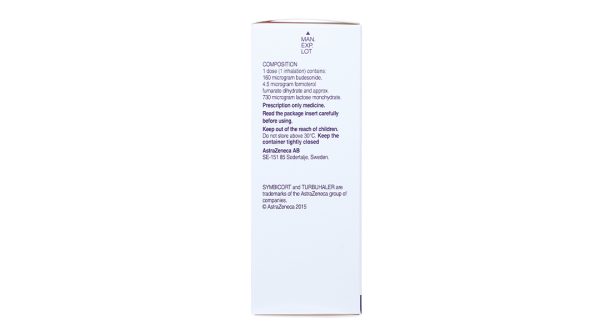 Bột hít phân liều Symbicort Turbuhaler 160/4.5mcg trị hen suyễn ống 60 liều hít