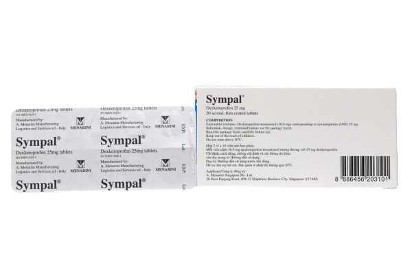 Sympal 25mg giảm đau, kháng viêm xương khớp (2 vỉ x 10 viên)