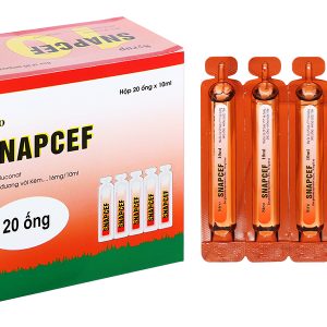 Siro Snapcef 16 mg/10ml trị tiêu chảy, bổ sung kẽm hộp 20 ống x 10ml