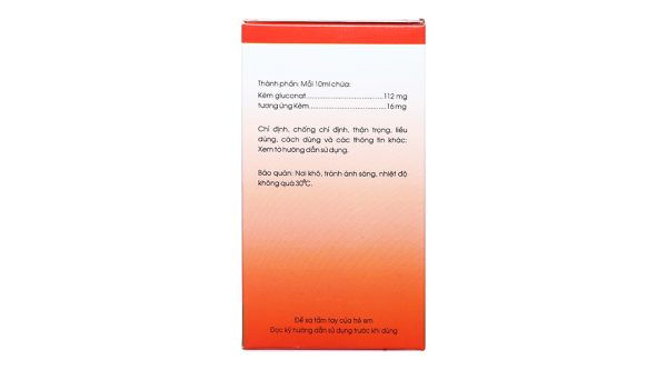 Siro Snapcef 16 mg/10ml trị tiêu chảy, bổ sung kẽm hộp 20 ống x 10ml
