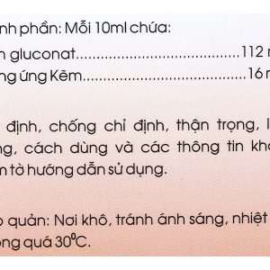 Siro Snapcef 16 mg/10ml trị tiêu chảy, bổ sung kẽm hộp 20 ống x 10ml