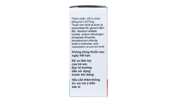 Dung dịch nhỏ mắt Taflotan 0.0015% trị tăng nhãn áp lọ 2.5ml