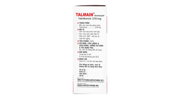 Talmain 370mg trị viêm xương khớp (6 vỉ x 10 viên)