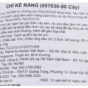 Tăm chỉ nha khoa Okamura gói 80 cây