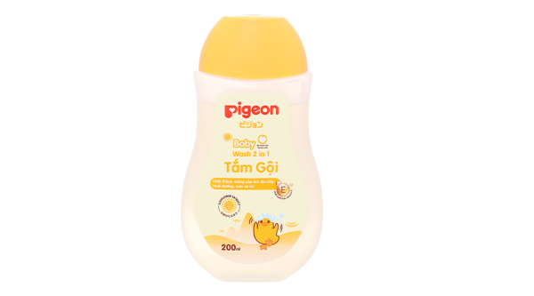 Tắm gội toàn thân Pigeon Hoa Hướng Dương cấp ẩm cho da bé chai 200ml