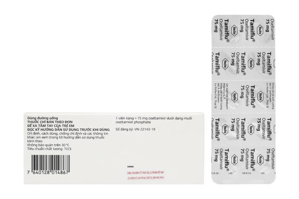 Tamiflu 75mg phòng và trị cúm do virus (1 vỉ x 10 viên)