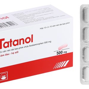 Tatanol 500mg giảm đau, hạ sốt (10 vỉ x 10 viên)