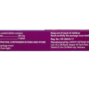 Telfast HD 180mg trị viêm mũi dị ứng, mề đay vô căn mạn tính (1 vỉ x 10 viên)