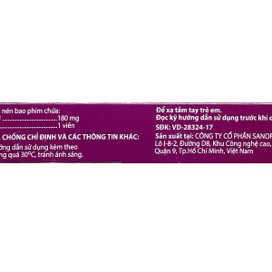 Telfast HD 180mg trị viêm mũi dị ứng, mề đay vô căn mạn tính (1 vỉ x 10 viên)