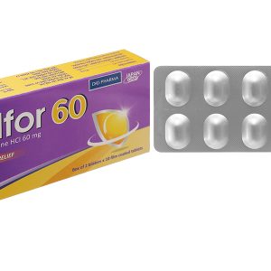 Telfor 60mg trị các triệu chứng viêm mũi dị ứng, mày đay (2 vỉ x 10 viên)